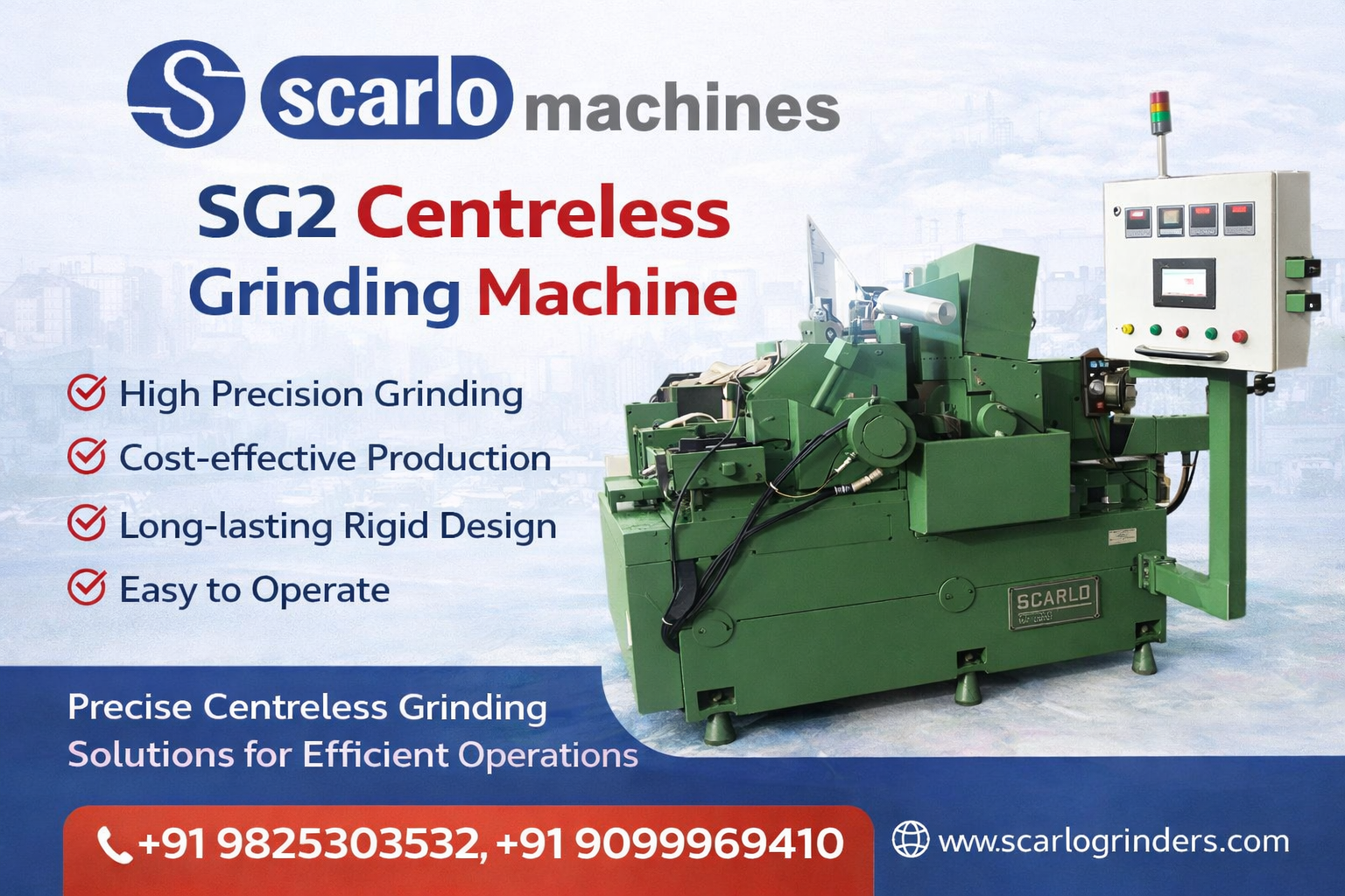 SG2 Centerless Grinder Manufacturer Gujarat