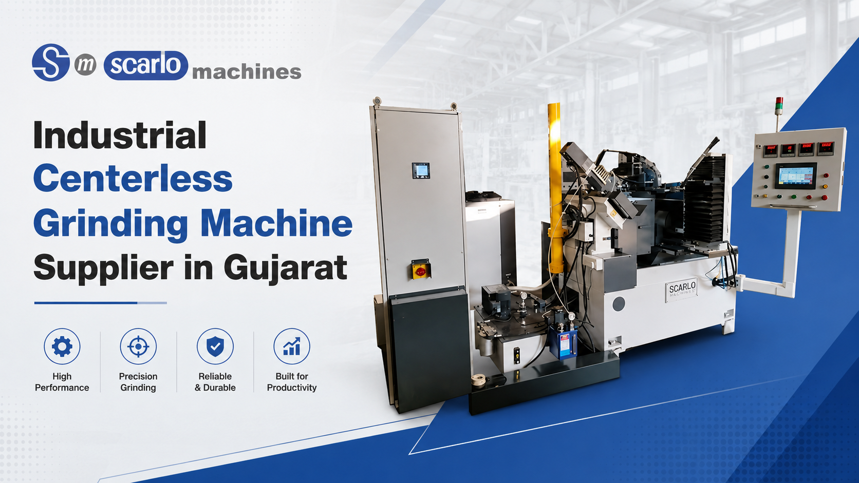 industrial centerless grinding machine supplier in Gujarat