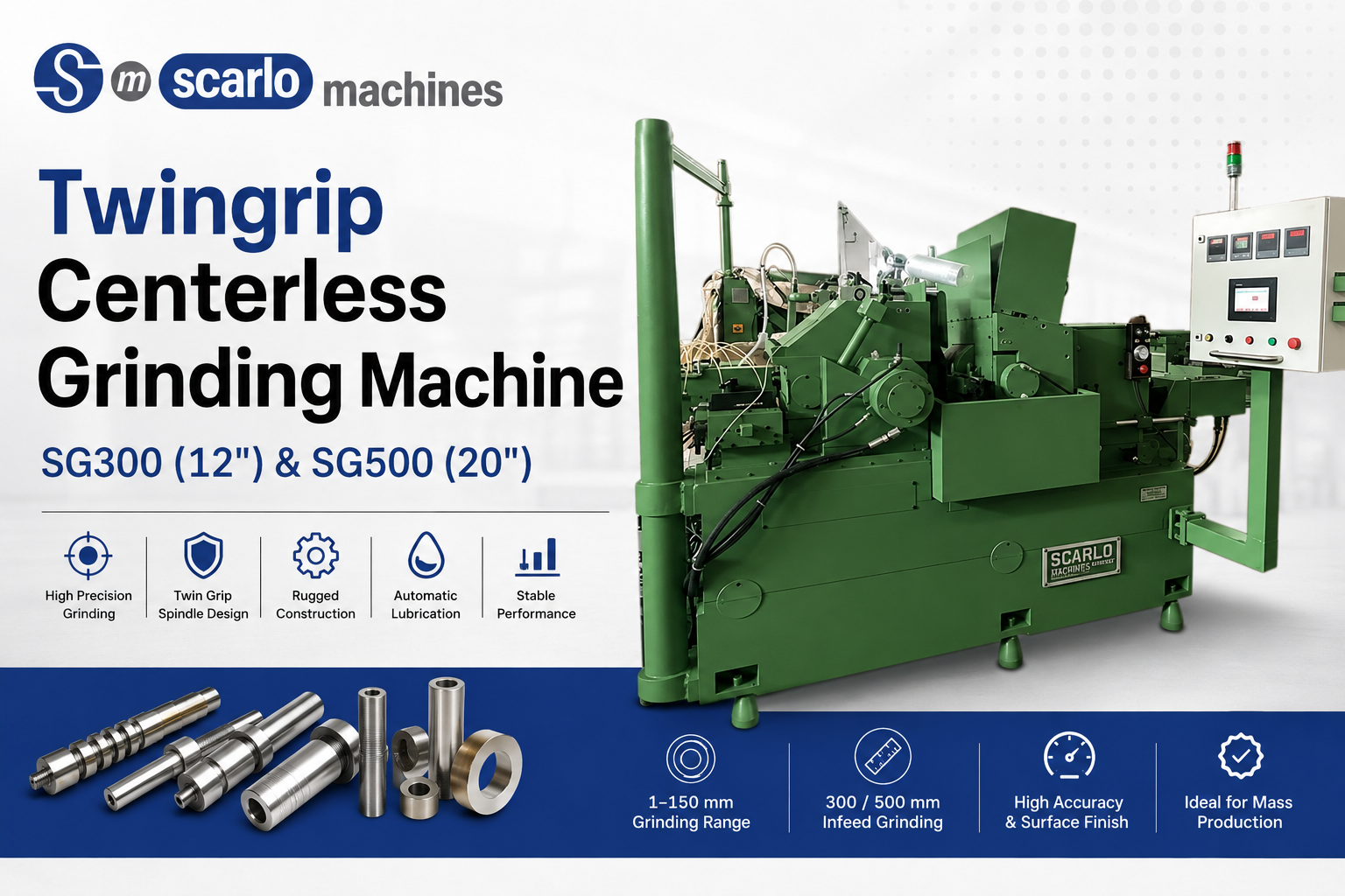 twingrip centerless grinding machine